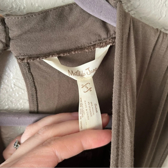 MATILDA Jane Finest Hour Jersey Knit Jumpsuit in Brown Olive Green S NWT - Picture 9 of 11